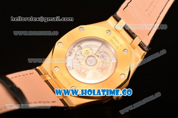 Audemars Piguet Royal Oak 39MM Miyota 9015 Automatic Yellow Gold Case with Blue Dial and Stick Markers (BP) - Click Image to Close